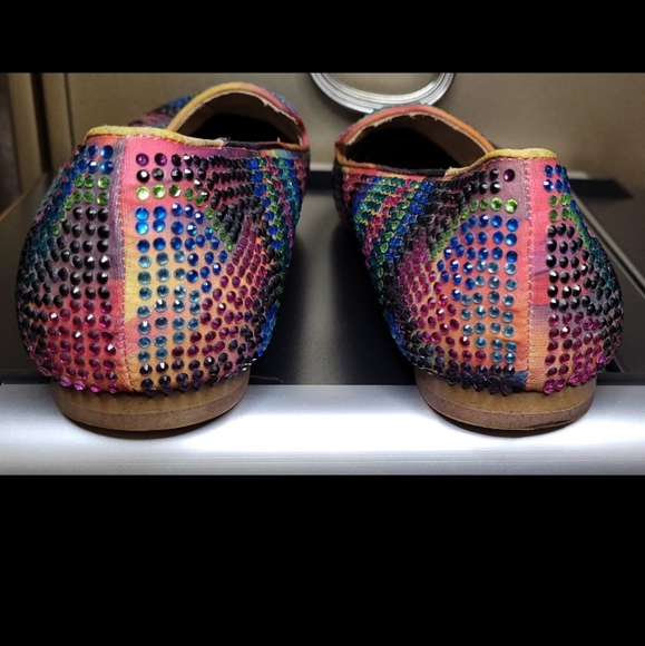 Steve Madden Concord Multi Colored Stone Flats Shoes Loafer Women Conncord - Picture 3 of 6
